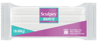 Polyform S302-001 Sculpey-3 Polymer Clay, 2-Ounce, White
