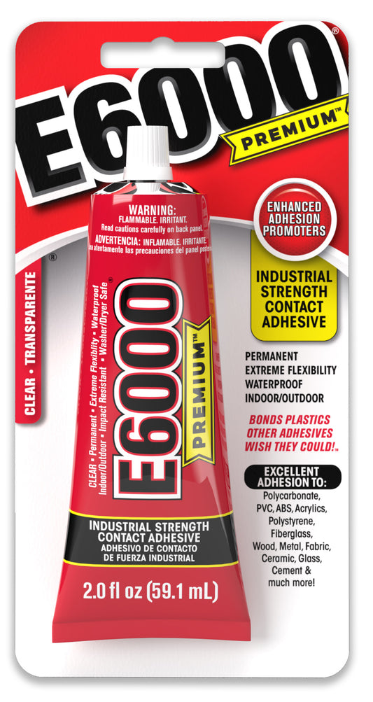 E6000® Premium Clear w/nozzle tip 2 oz tube 205200