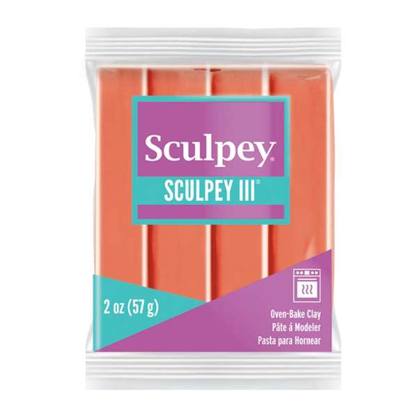 Sculpey III Polymer Clay Coral 2 oz bar  S302 085 NEW COLOR